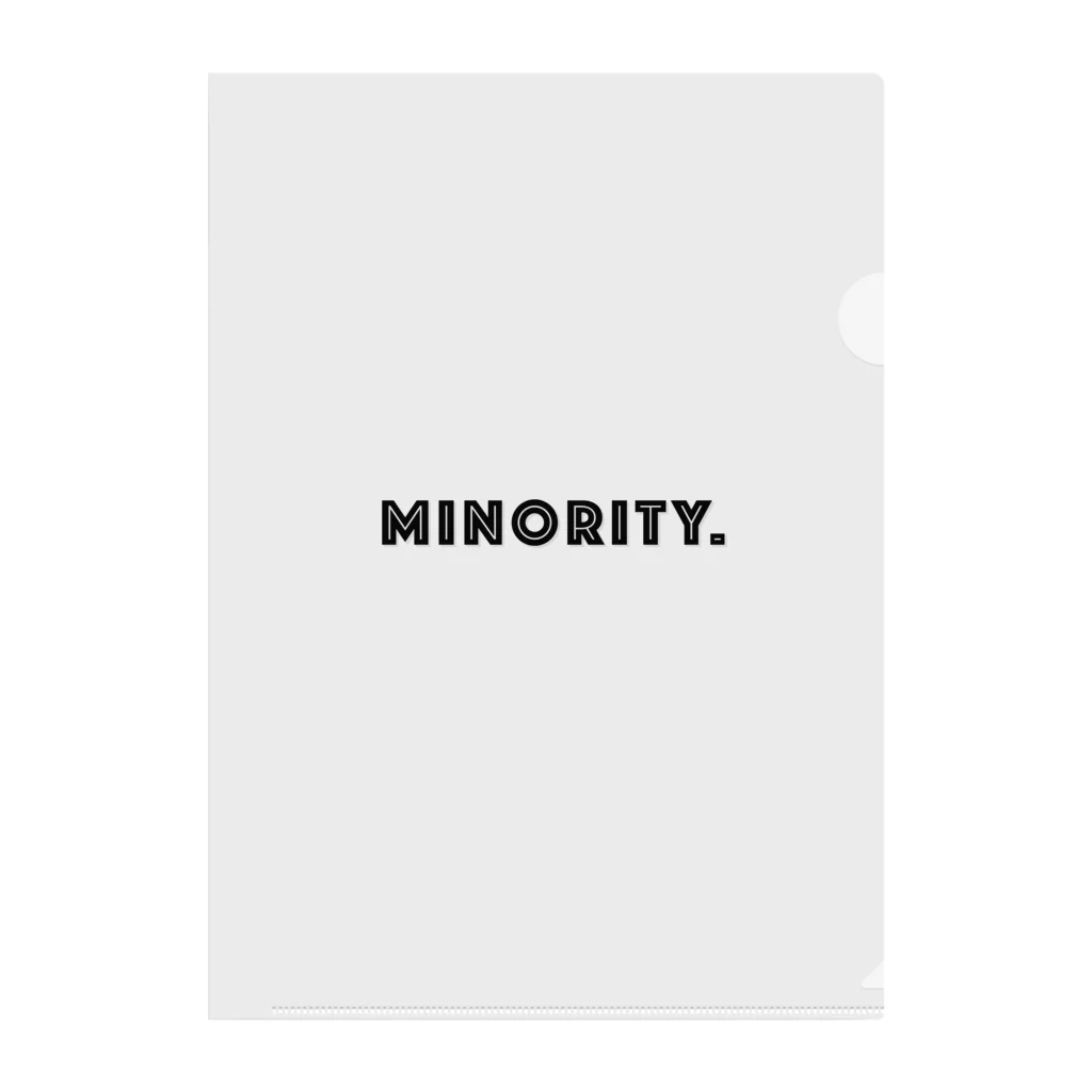 mincora.のMINORITY.　- black ver. 01 - Clear File Folder