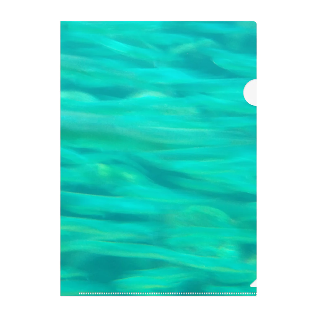 あおすみのエメラルドグリーンの魚群 Clear File Folder