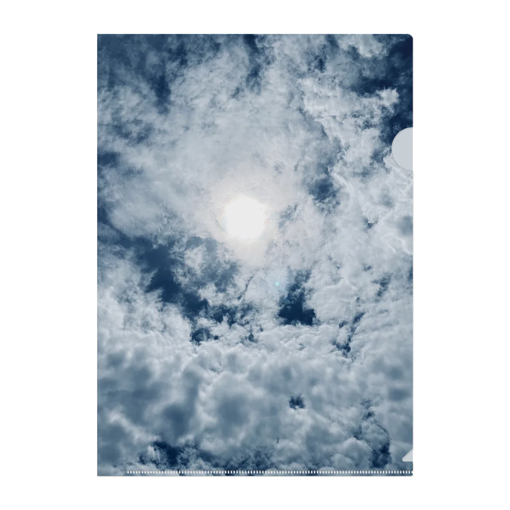 いつかの景色のBlue Moon Sky Clear File Folder