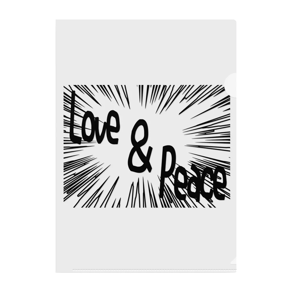 AAAstarsのLove＆peace　ー片面ﾌﾟﾘﾝﾄ Clear File Folder