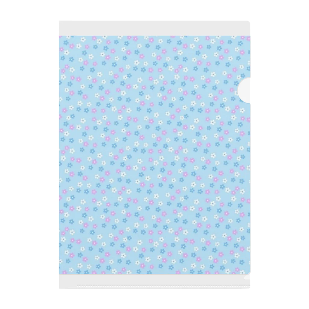 JIGGYの花（ブルー） Clear File Folder