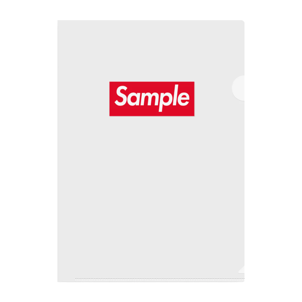 orumsのSample -Red Box Logo- クリアファイル