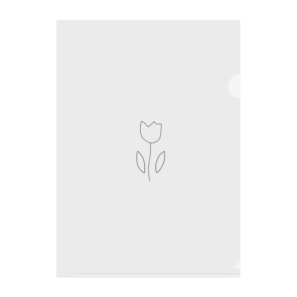 線画チューリップ Rilybiiのクリアファイル通販 Suzuri スズリ 線画チューリップ Rilybiiのクリアファイル通販 Suzuri スズリ
