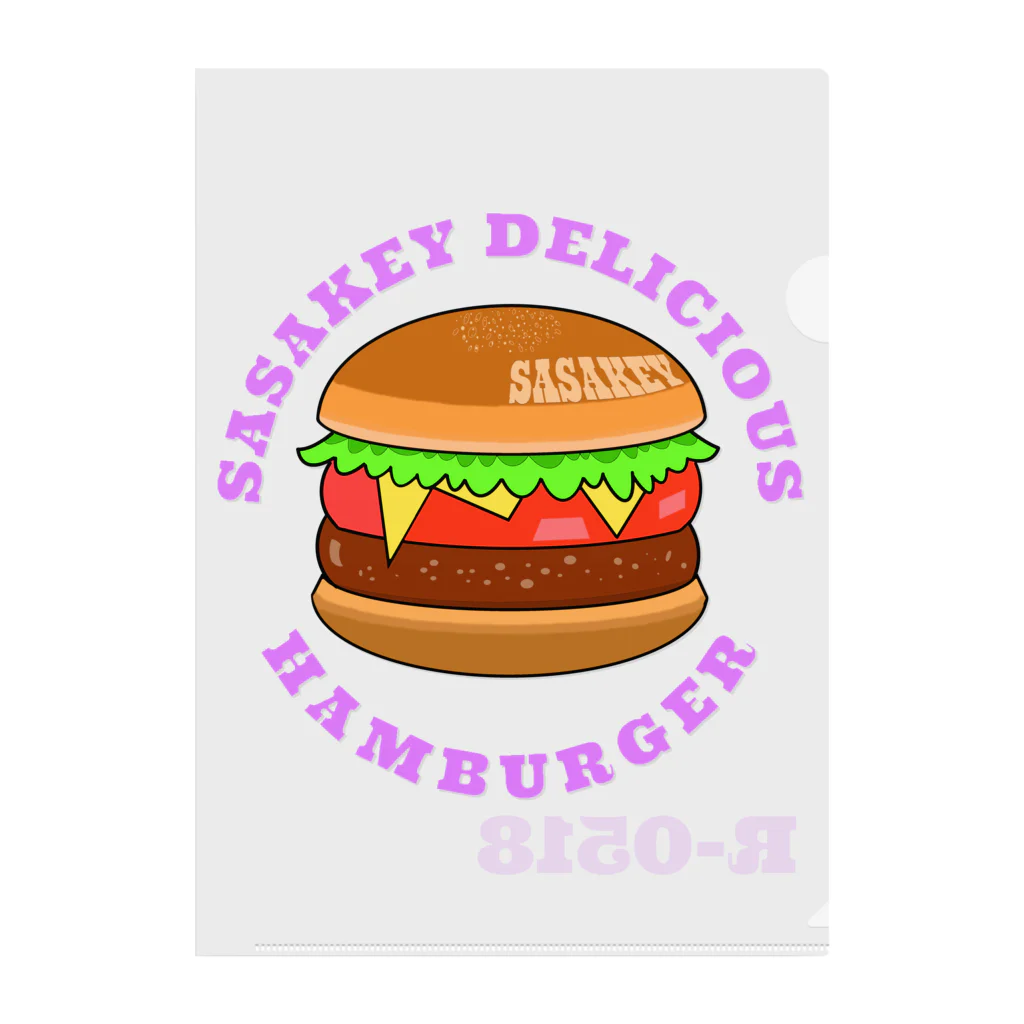 sasakeyのBurger『SASAKEY』 クリアファイル