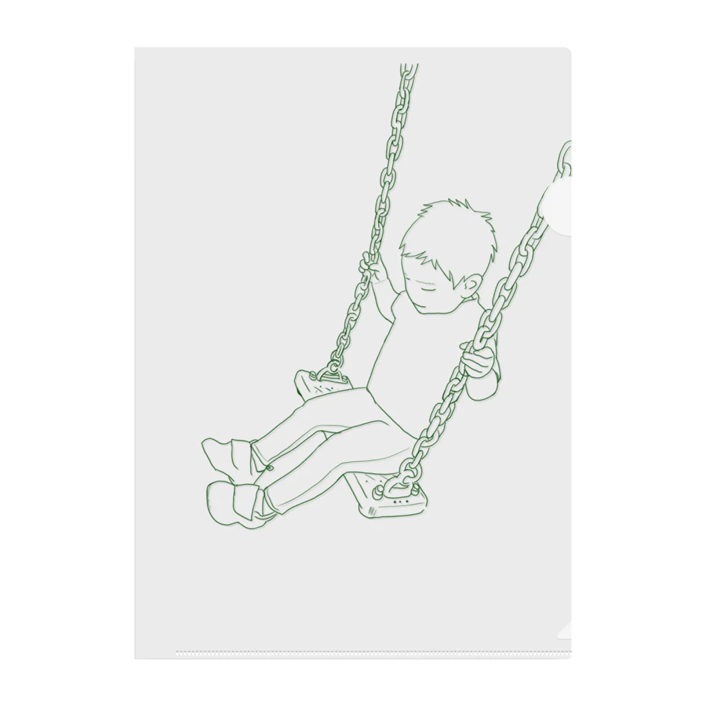 なつこ@3y1mのswing boy Clear File Folder