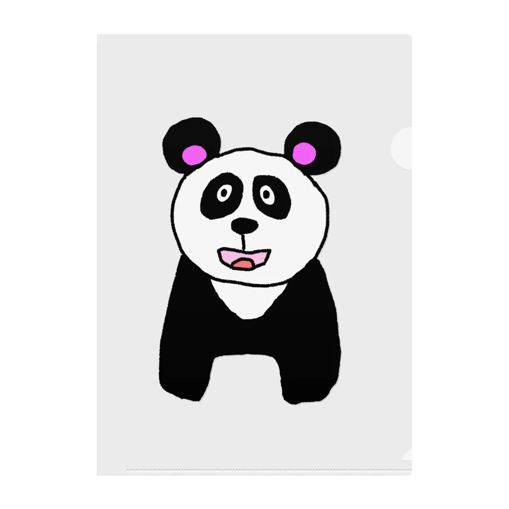 マクマク屋のお絵かきのパンダのPANDA！！ クリアファイル