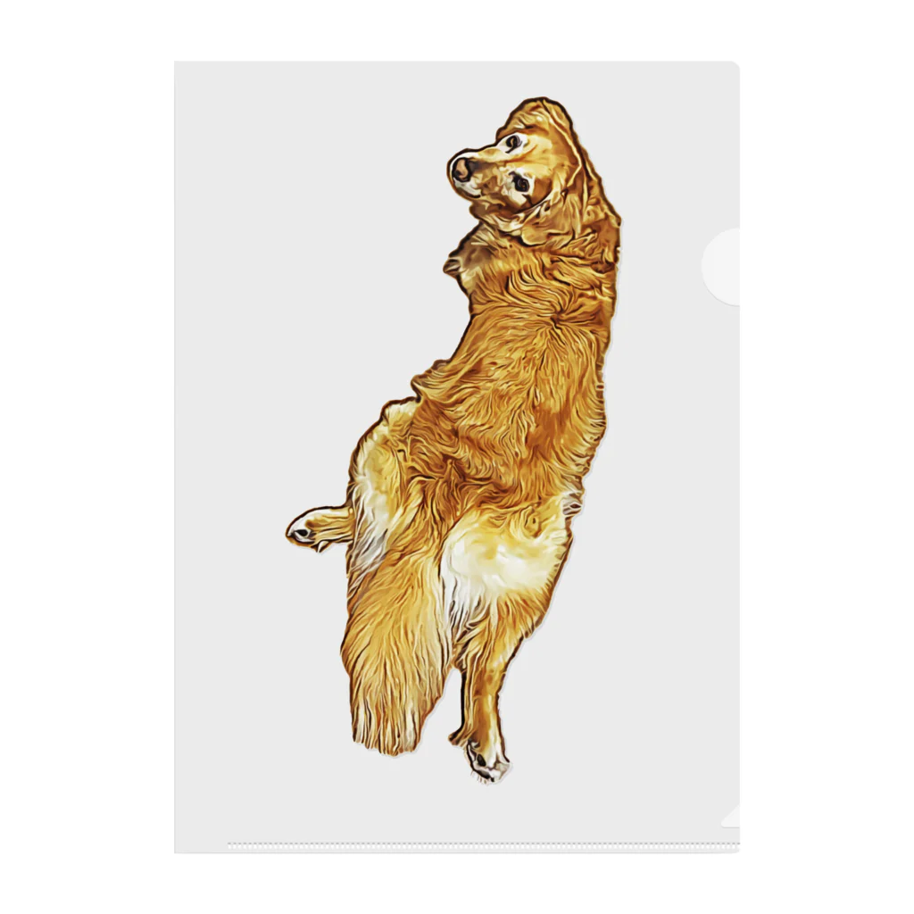 flatcoatedretrieverのgolden retriever クリアファイル