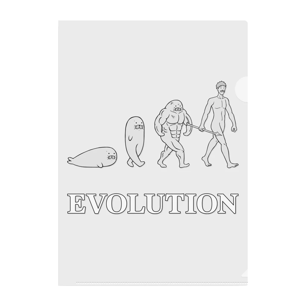 Riveredストアの足ザラシ"EVOLUTION" クリアファイル