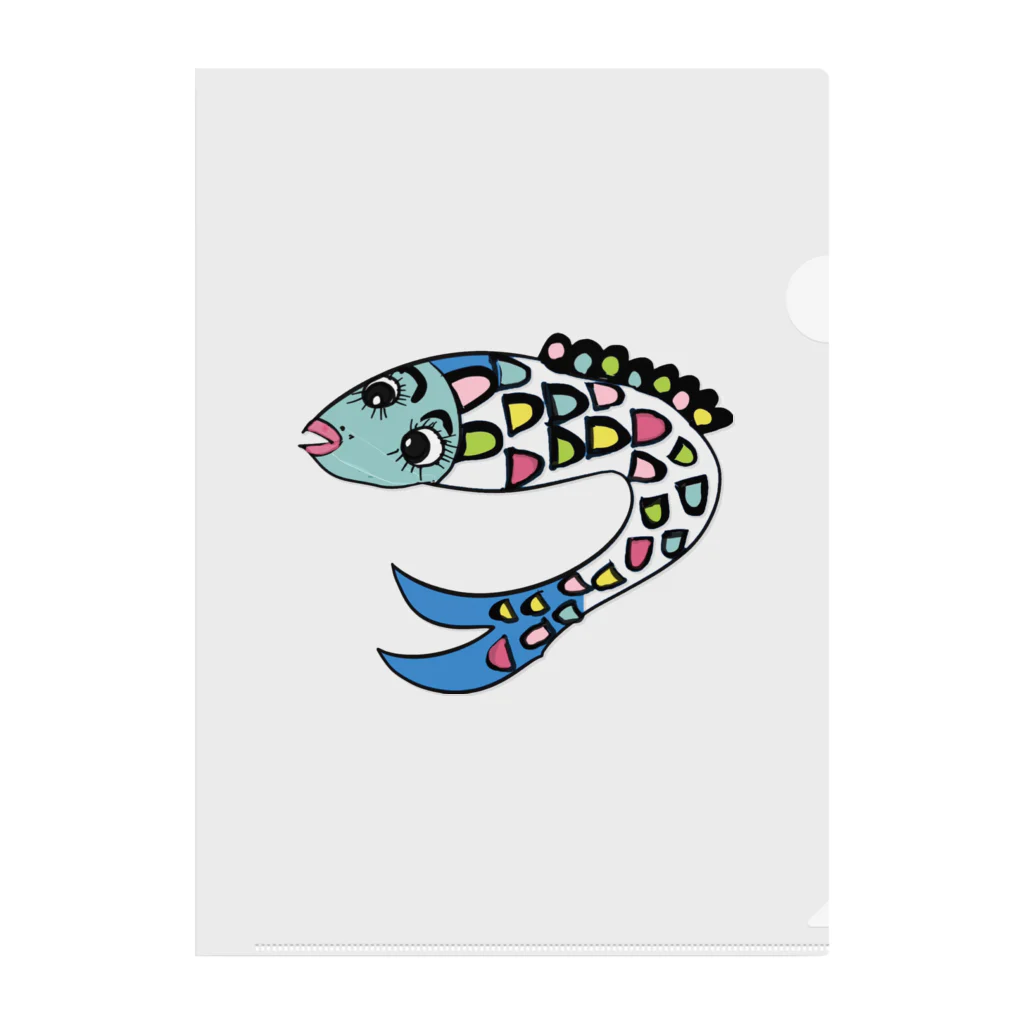 魚好きあつまれ！#かまととちゃん　#かまぼこママのシースルーさかなくん Clear File Folder