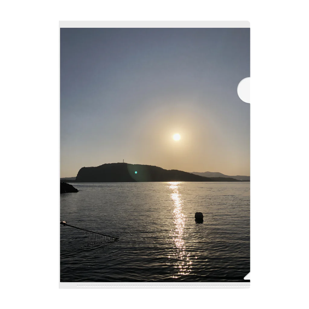 ChillLife 44の夕日と海 クリアファイル