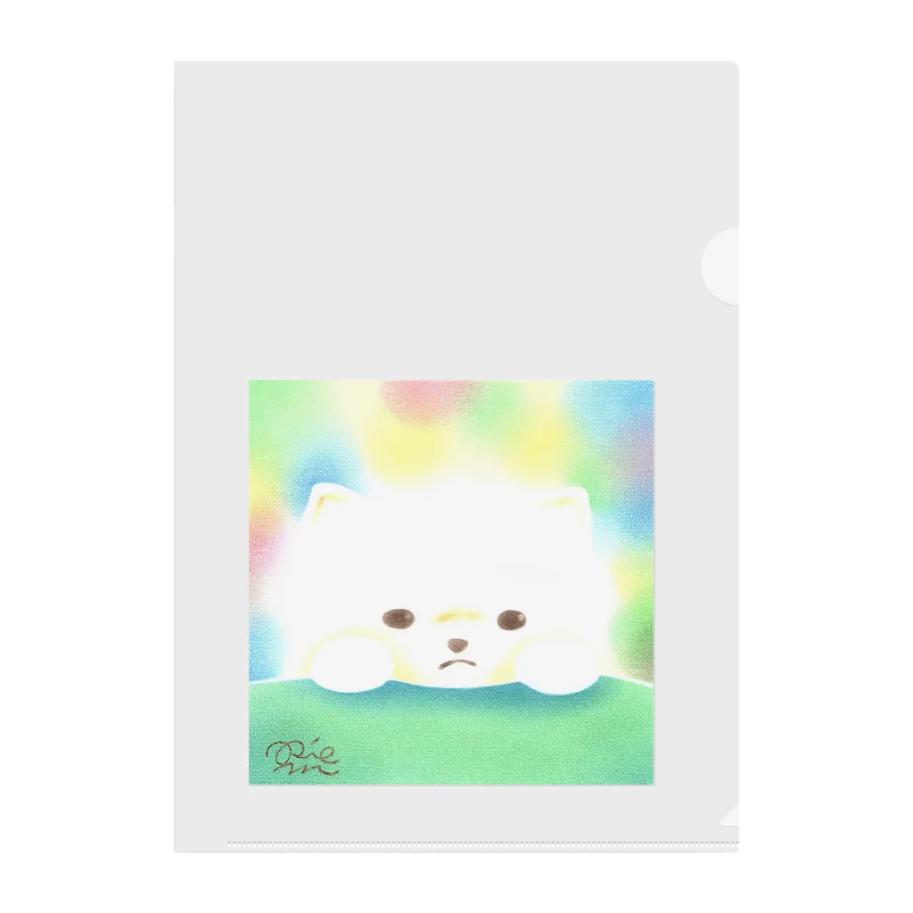 ミズノ リエ　グッズの「ふわふわわんこ」ミズノ リエ Clear File Folder