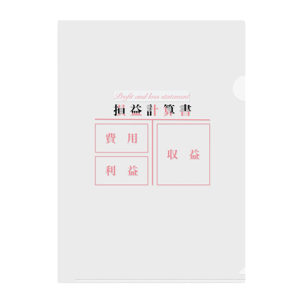 そいそいソイラテの損益計算書(簿記) Clear File Folder