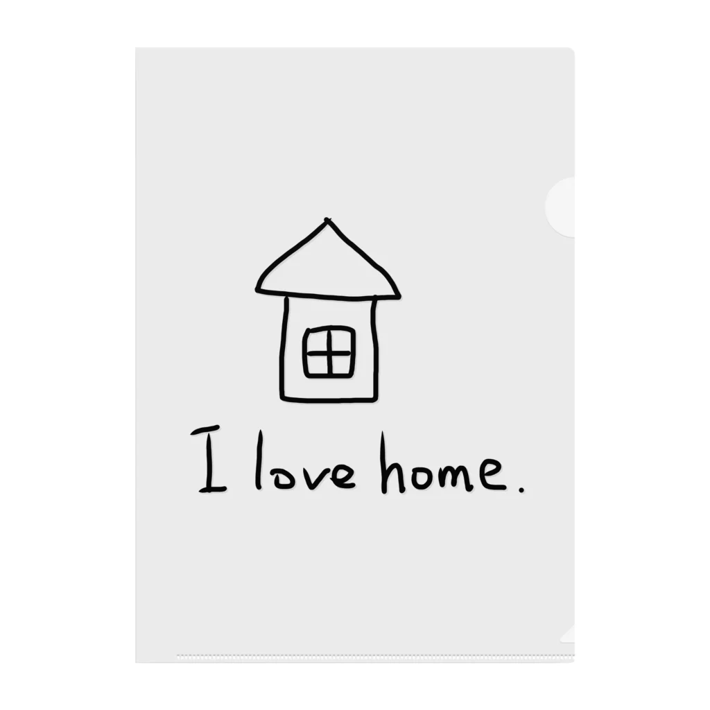 シンプル屋さんのI love home． Clear File Folder