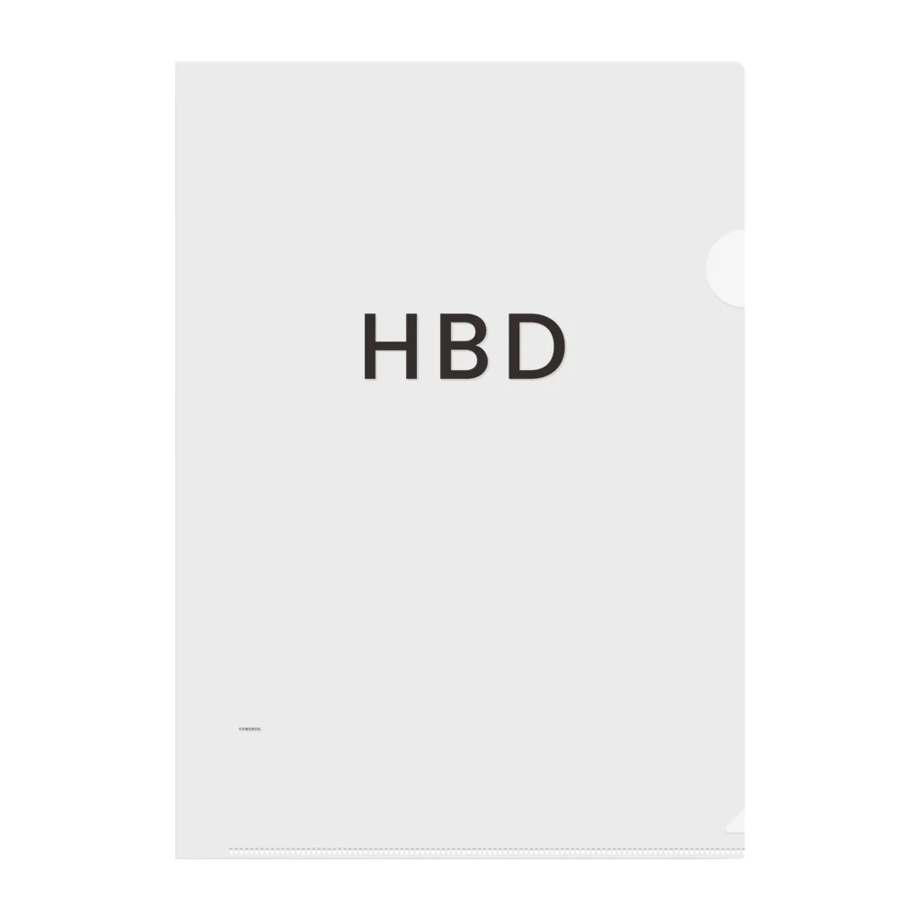 VVWORDSのさりげないハピバ・HAPPYBIRTHDAY Clear File Folder