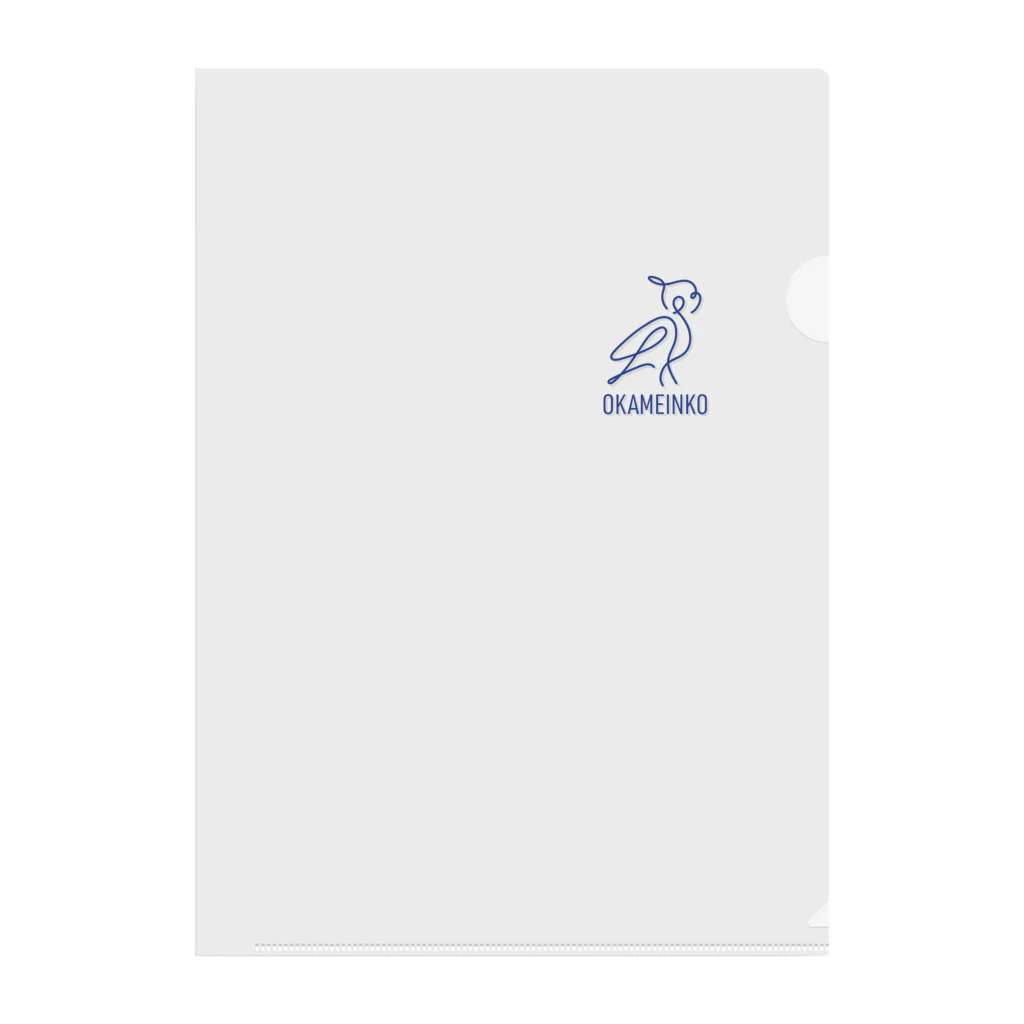 プッチのおみせのペンで描いたオカメ Clear File Folder