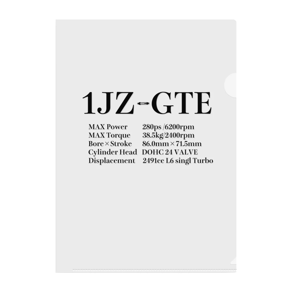 cb M'sの1JZ-GTE Clear File Folder