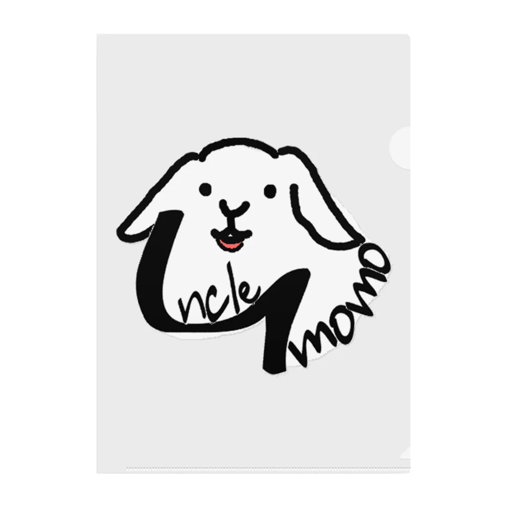 uncle momoの【uncle momo】ロゴ Clear File Folder