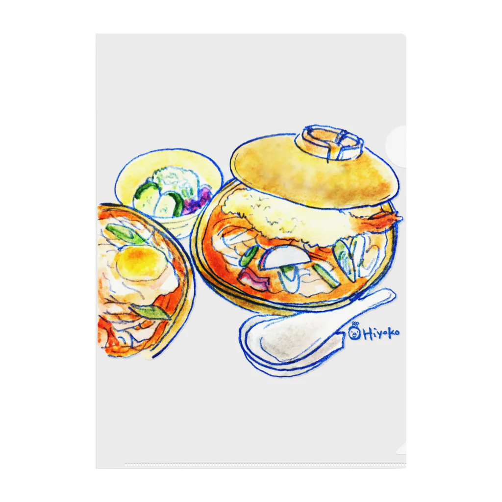 陽菜ひよ子　名古屋めしイラストShopの味噌煮込みうどん クリアファイル