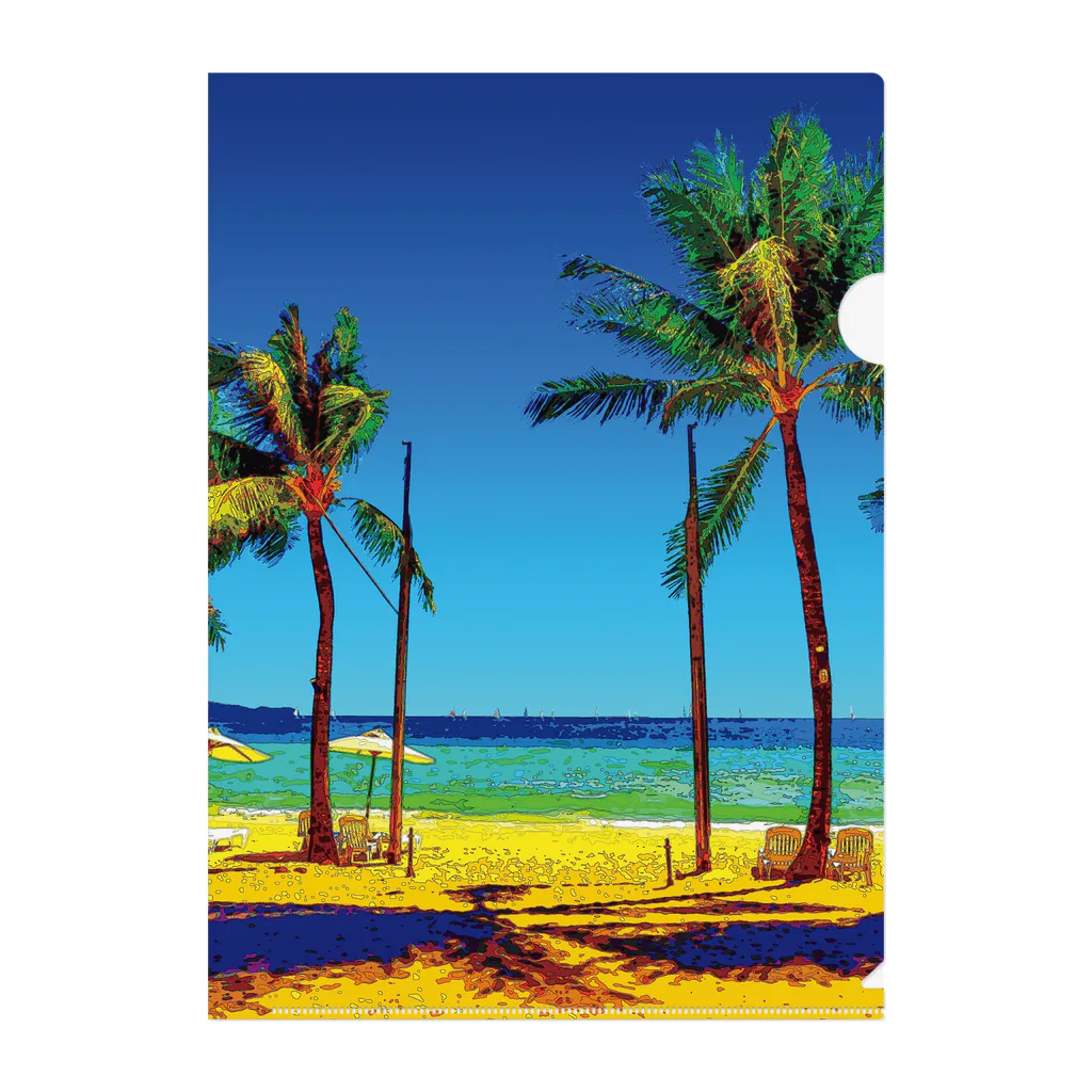 GALLERY misutawoのフィリピン ボラカイ島のビーチ Clear File Folder