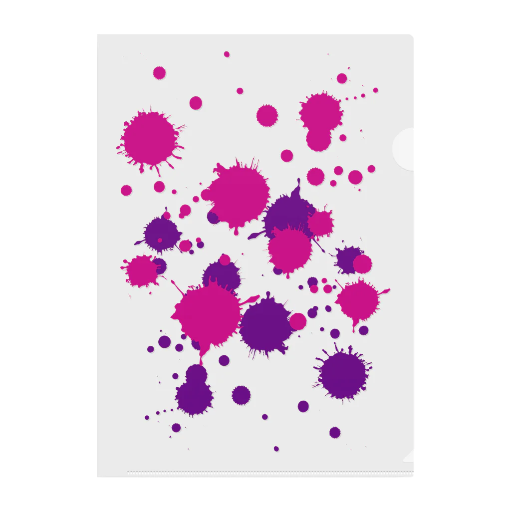 MAGENTA INFINITYのピンク紫のしぶき クリアファイル