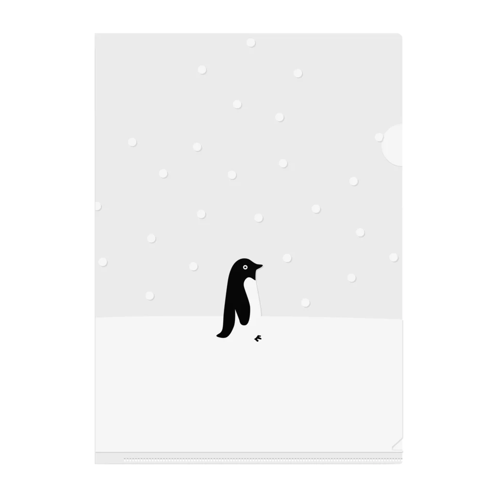 sugarのペンギンのスノーボール クリアファイル