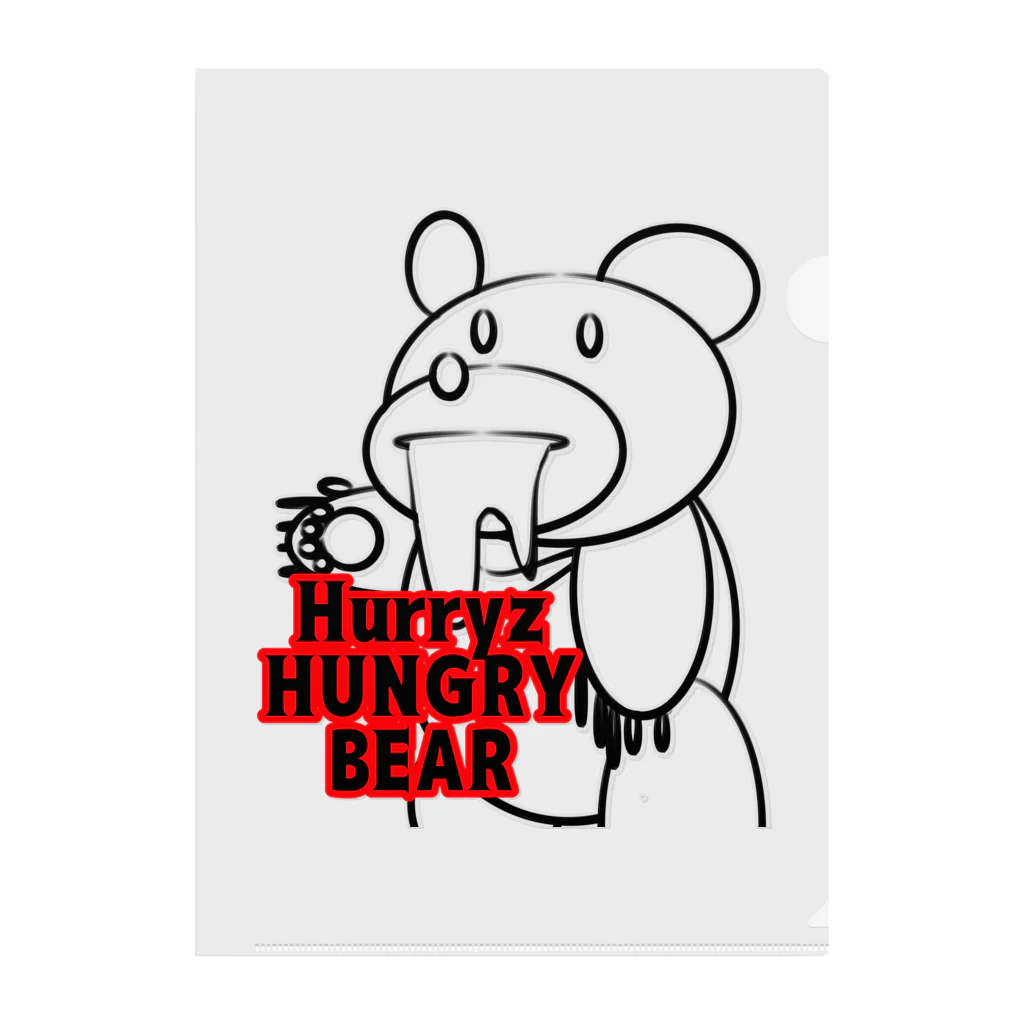 Hurryz HUNGRY BEARのHurryz HUNGRY BEAR シンプル Clear File Folder