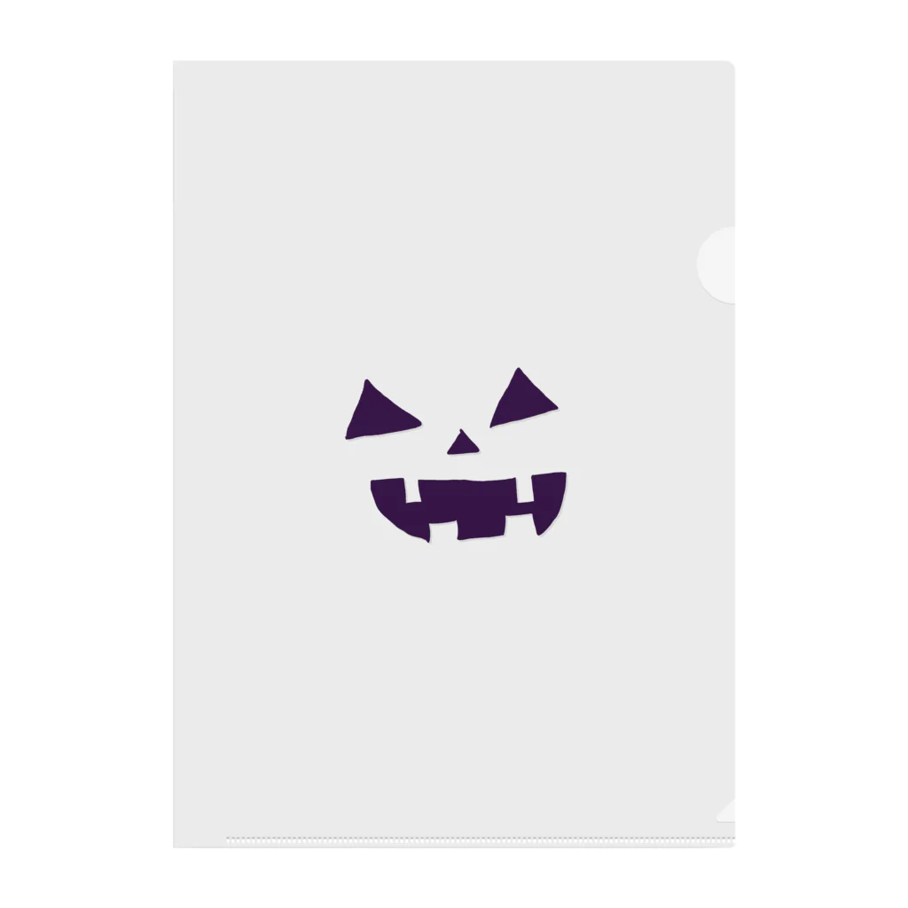 ゆずずショップのハロウィンおばけカボチャ🎃 Clear File Folder