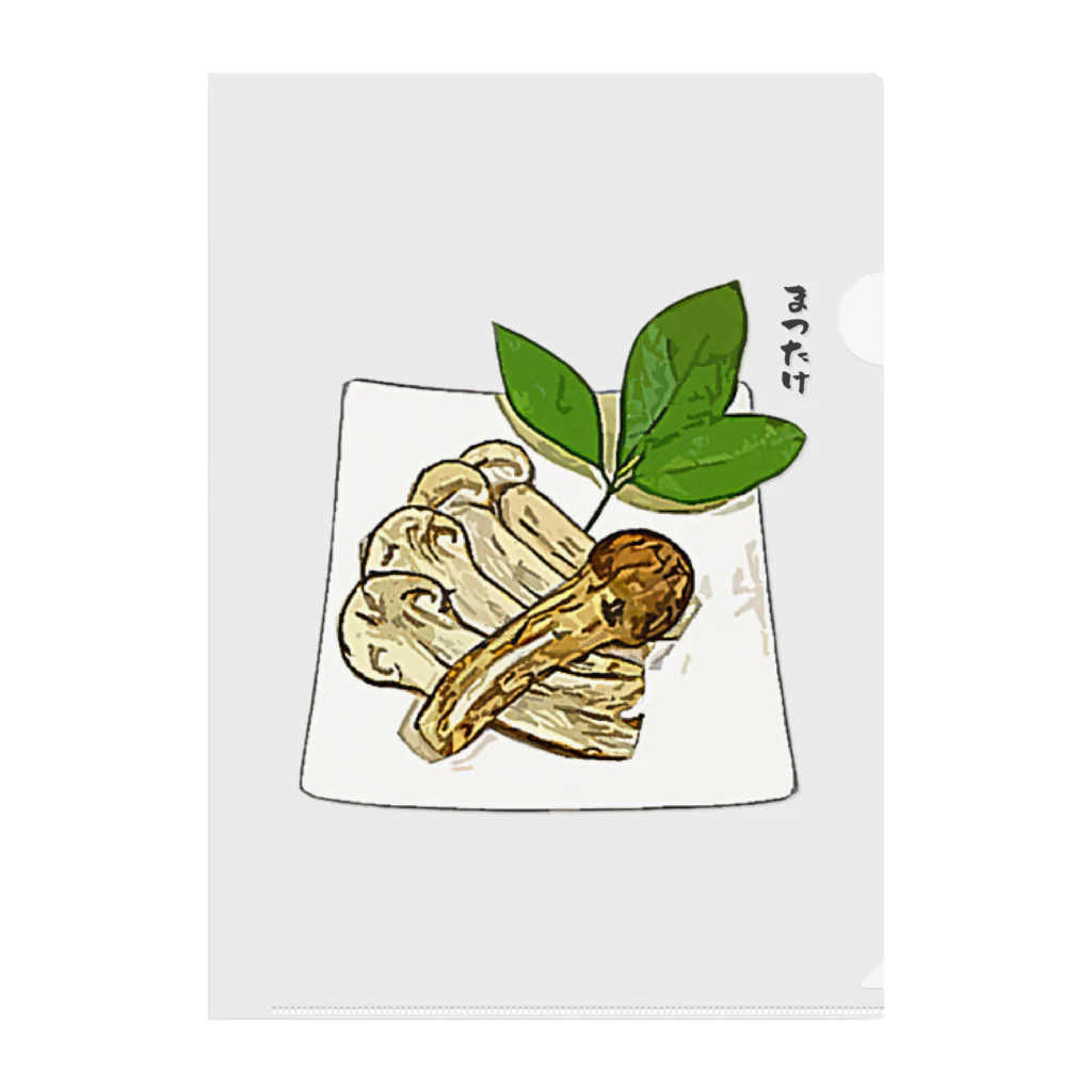 脂身通信Ｚの秋田県産の松茸（スライス） クリアファイル