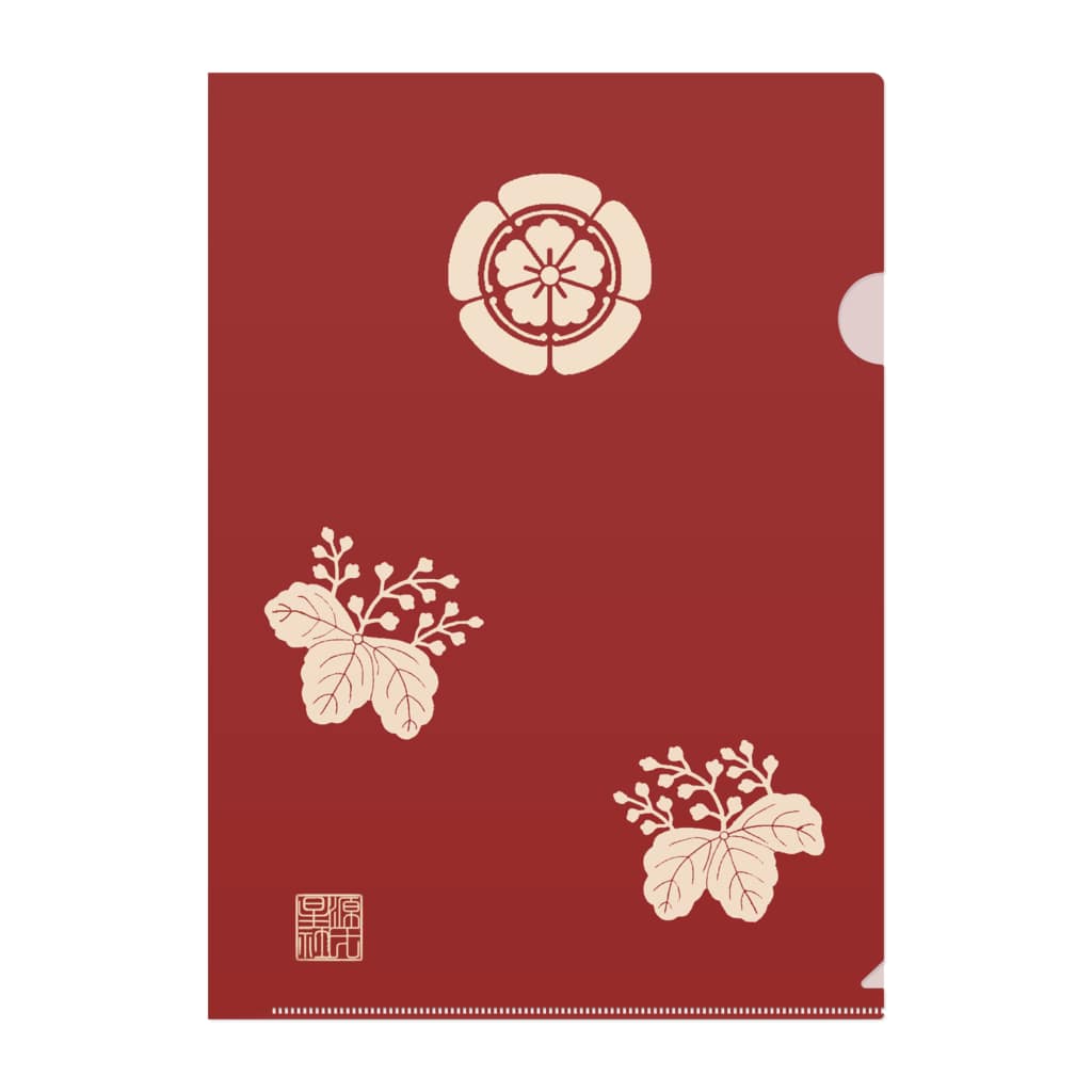 Rigelの木瓜桐文緋羅紗陣羽織柄 Clear File Folder