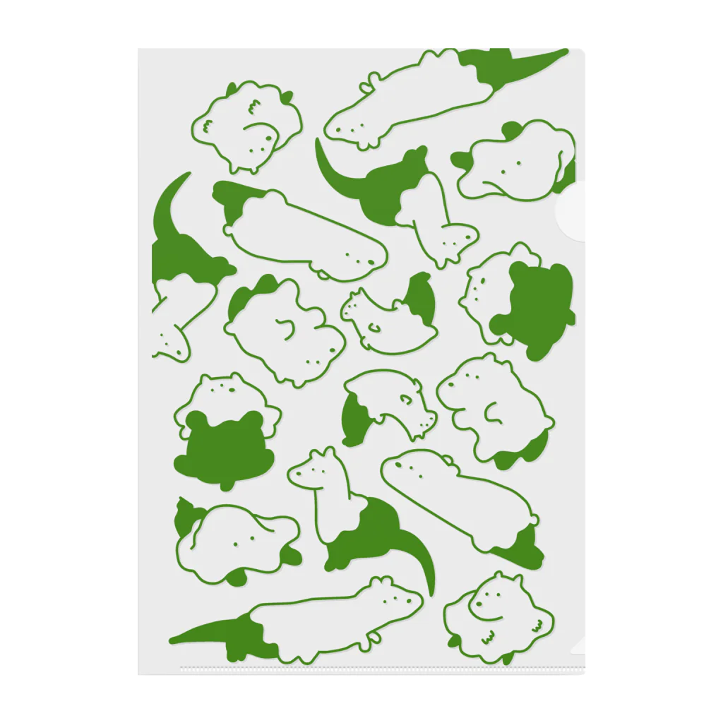 スズキクラブのシロヌノマトメ緑 クリアファイル
