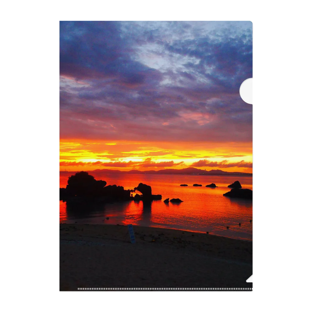 いかくんのsunset Clear File Folder