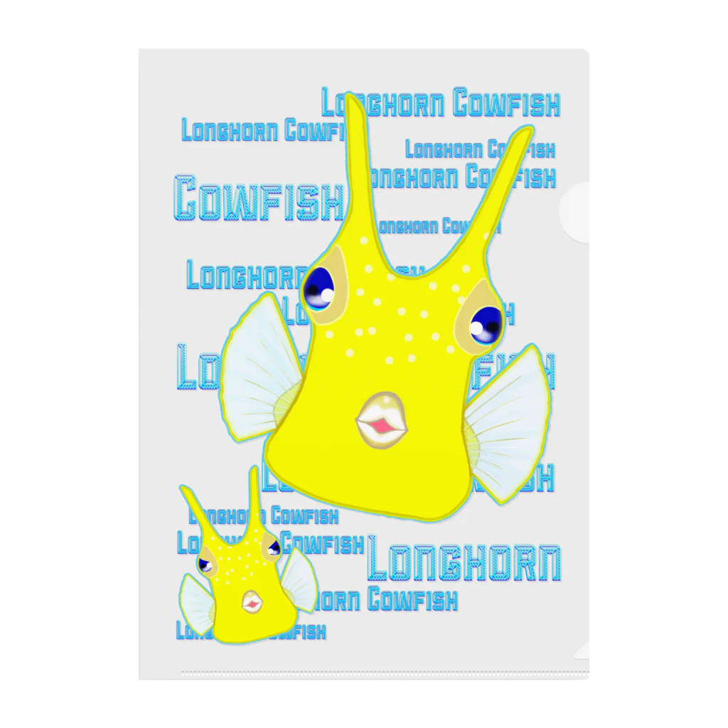 LalaHangeulのLonghorn Cowfish(コンゴウフグ) Clear File Folder