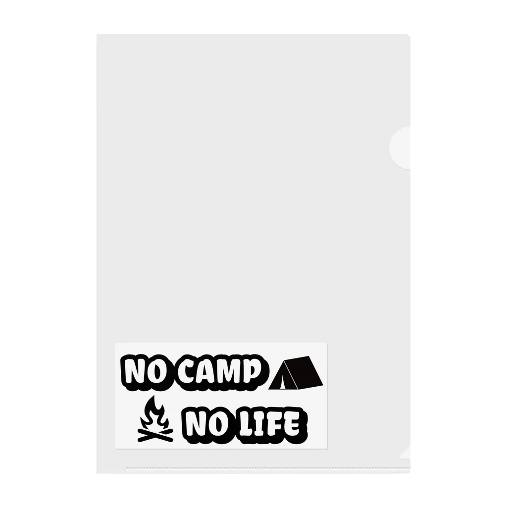 アウトドアデザインのNO CAMP NO LIFE Clear File Folder