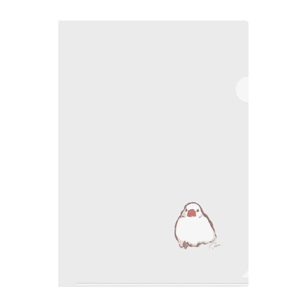 Joy. Ree Illustration SUZURI Shop の溶けてる文鳥 Clear File Folder