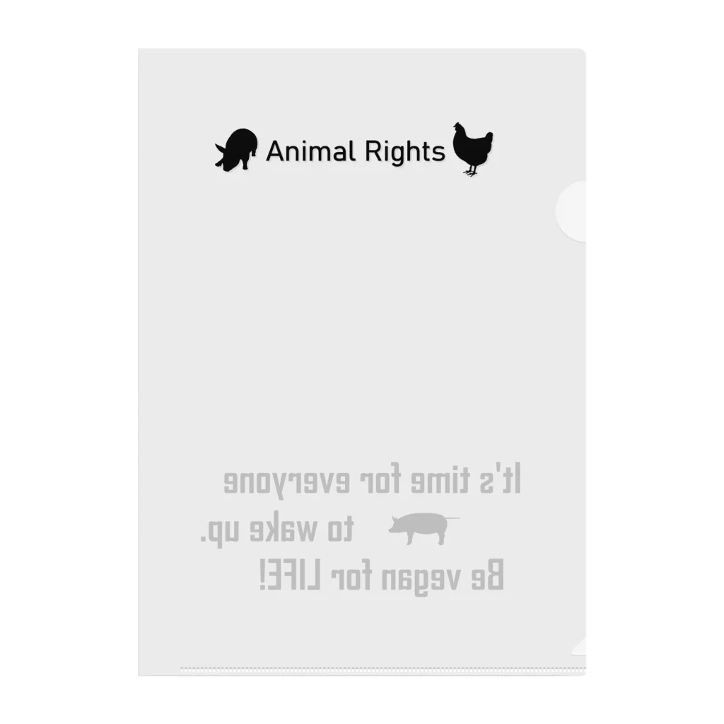 Rights for Protestingのアニマルライツ Clear File Folder