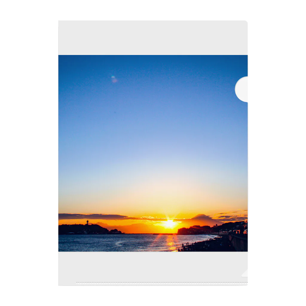 サニーデイ.1dayのSunset湘南（七里ヶ浜） Clear File Folder