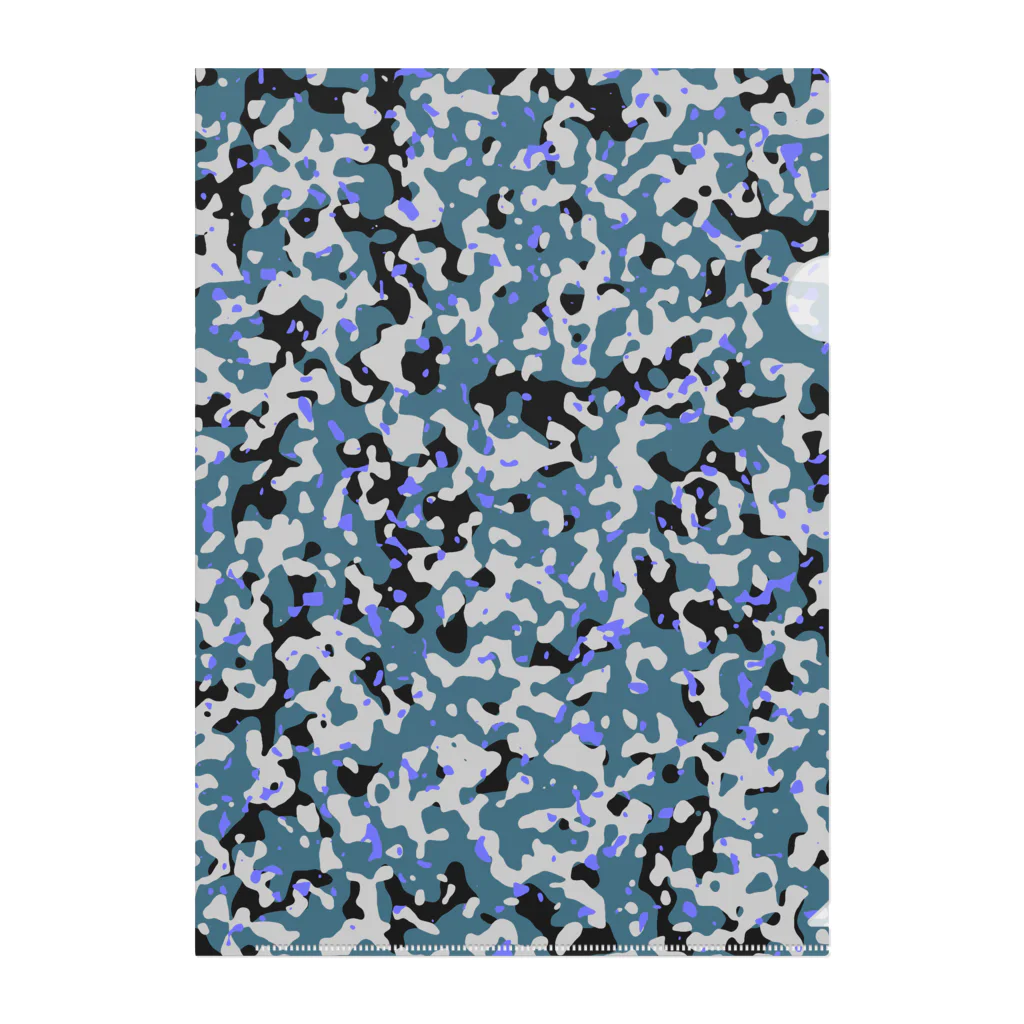 Military Casual LittleJoke のCamo AGR Blue アグレッサー迷彩 青色 Clear File Folder