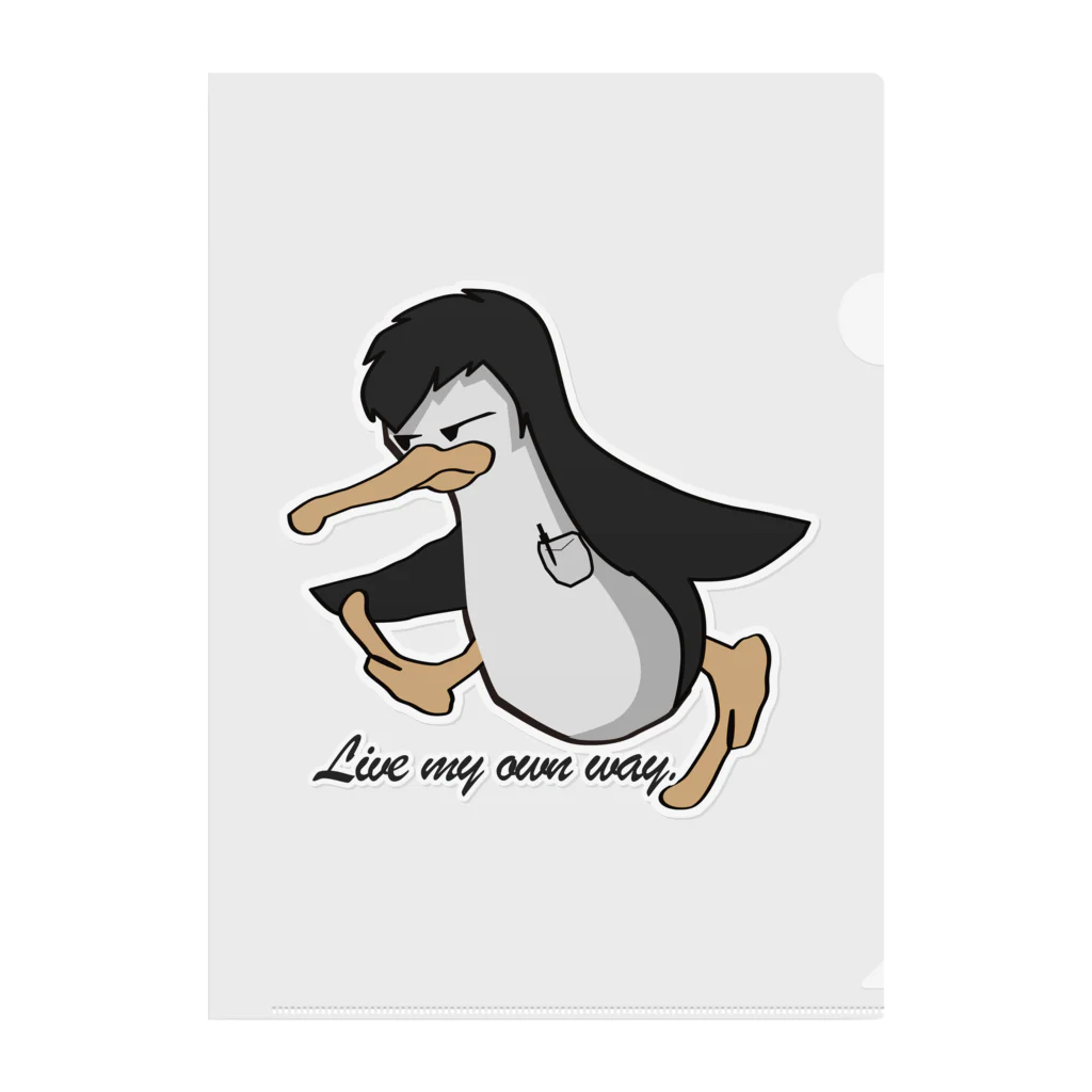 ロゴTシャツのひよこ堂のイケメンペン太 ペンギン PENGUIN 胸ポケットにボールペン クリアファイル