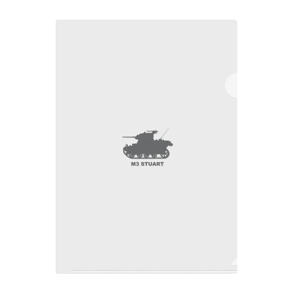 puikkoのM3軽戦車スチュアート（グレー） Clear File Folder
