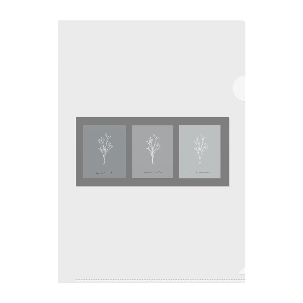 rilybiiの3 frame gray クリアファイル