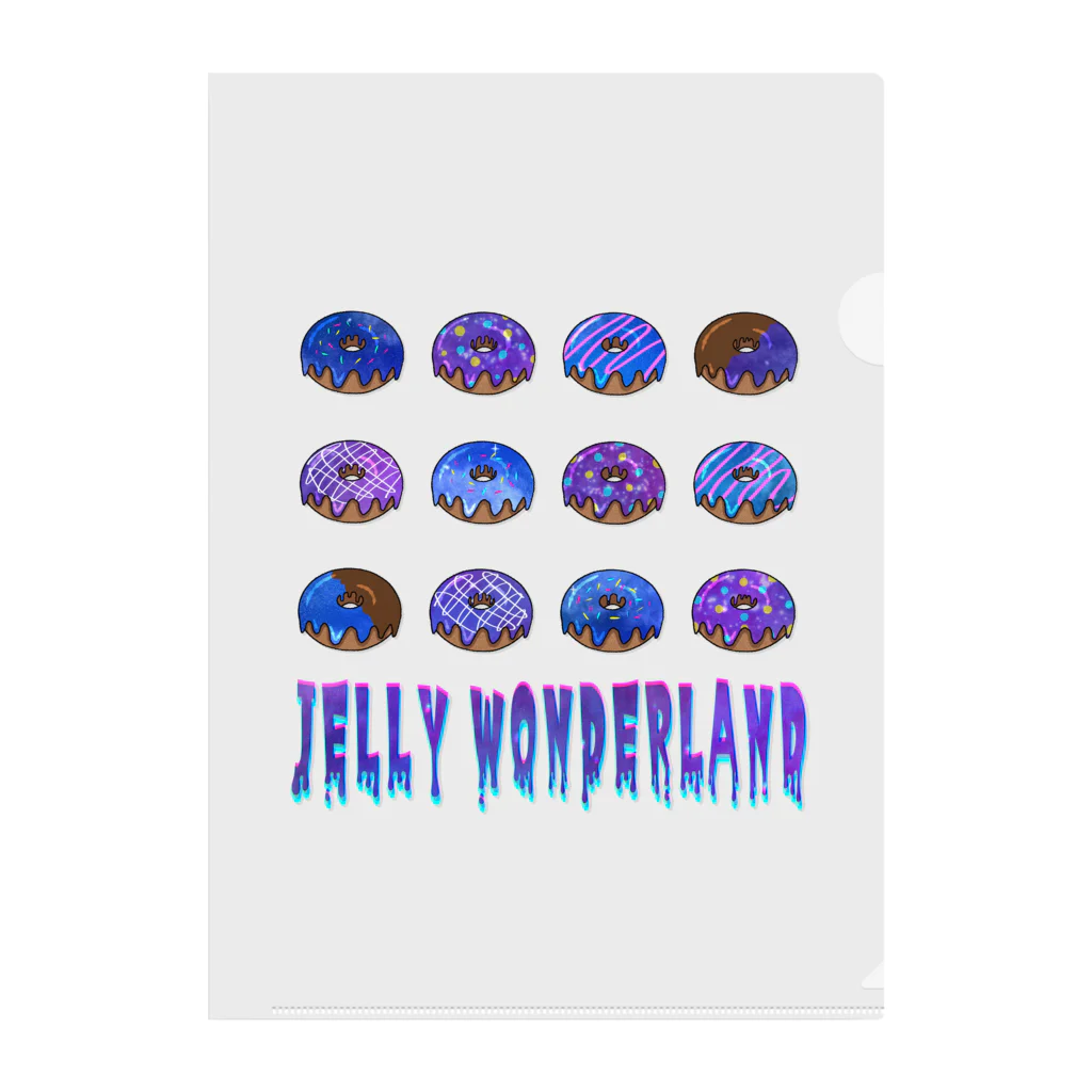 【公式】JELLY WONDERLAND【ショップ】のジェリードーナツ Clear File Folder