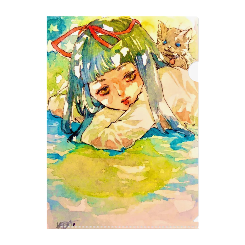 ✒️三和月 ぱむ🖌の月の子 Clear File Folder