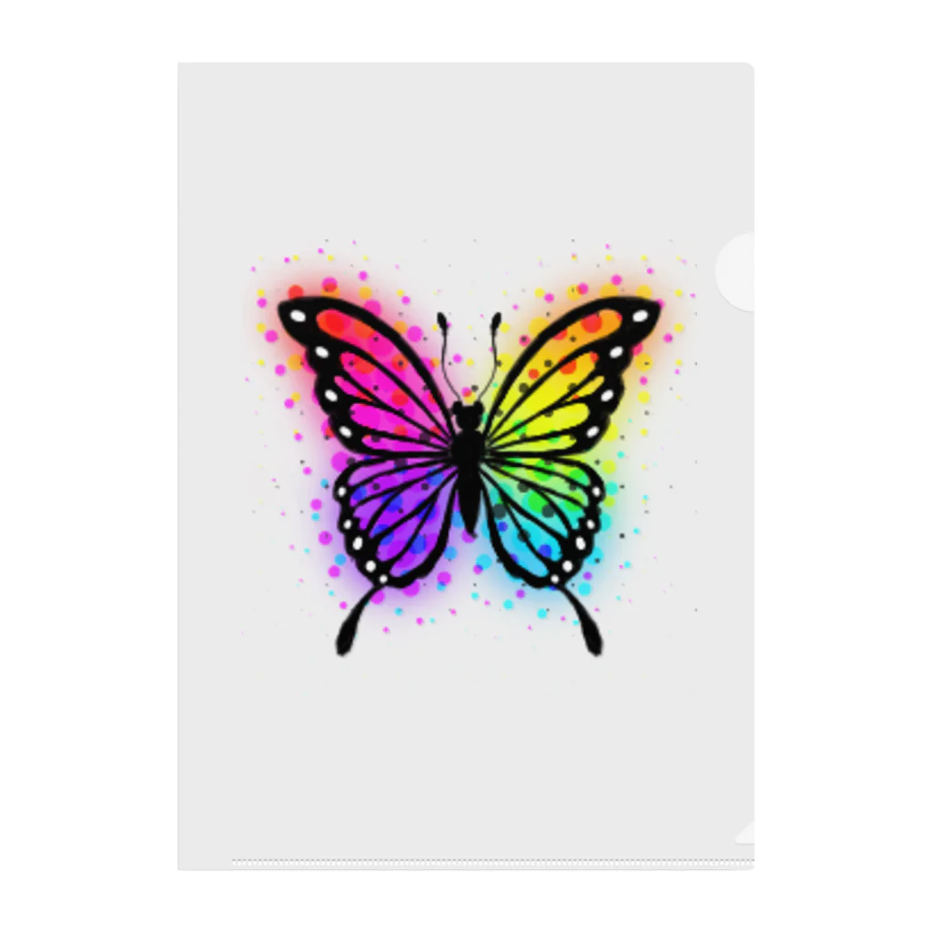 かる・しゅえのカラフル蝶々 クリアファイル