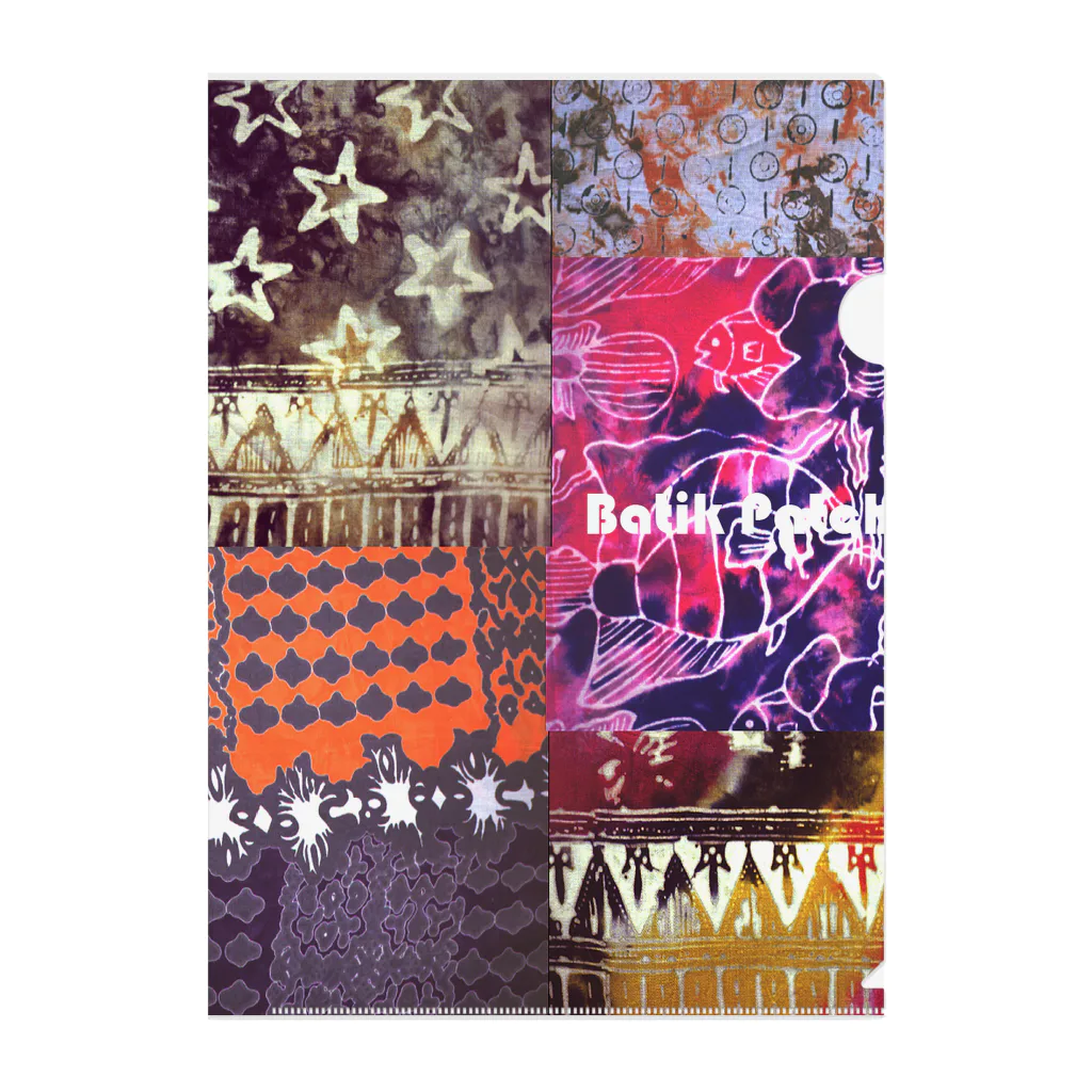 alt_203のBatik Patchwork クリアファイル