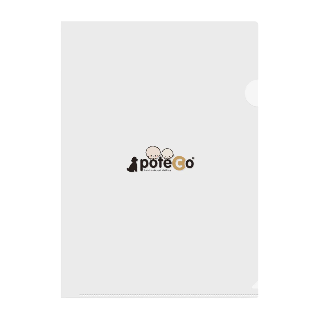 pote©o*  ハンドメイドドッグウェアのぽてこ犬アイコン Clear File Folder