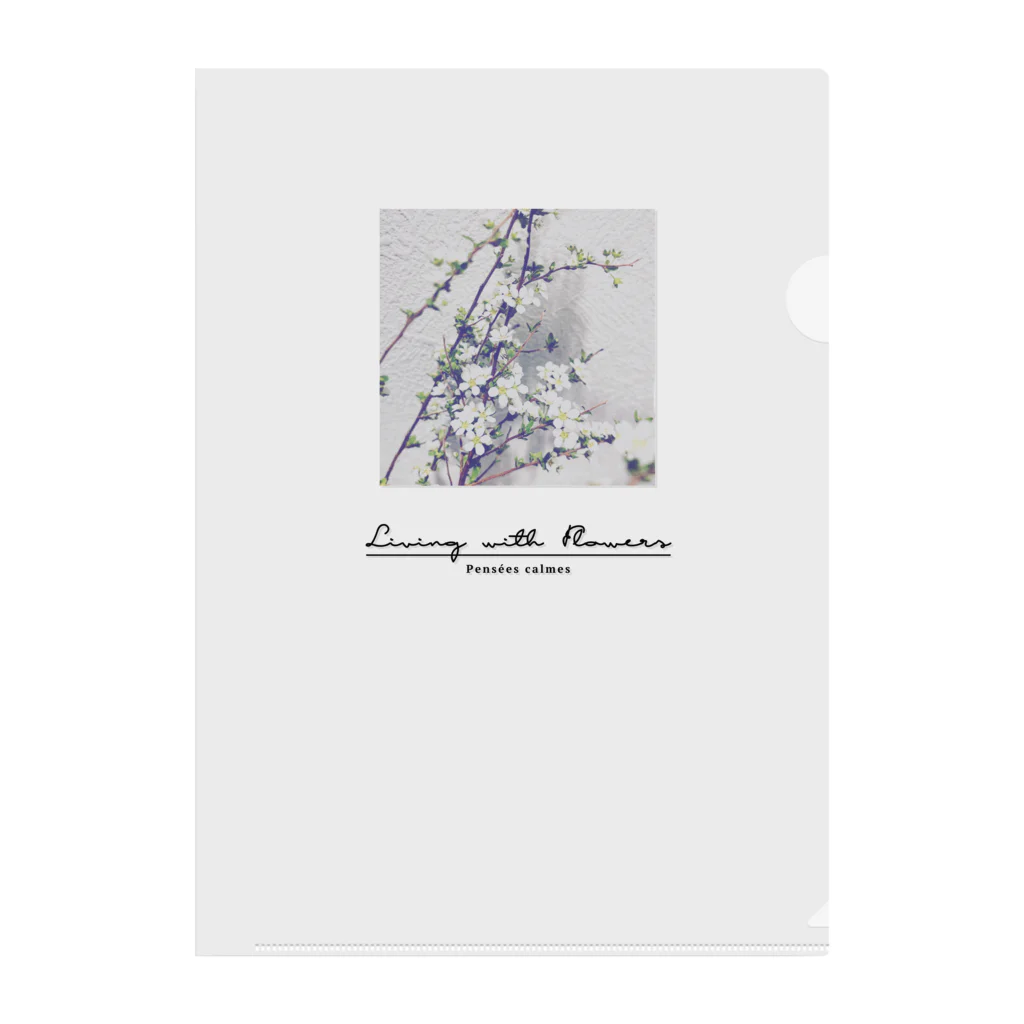 blancillaの白い花 -small- Clear File Folder