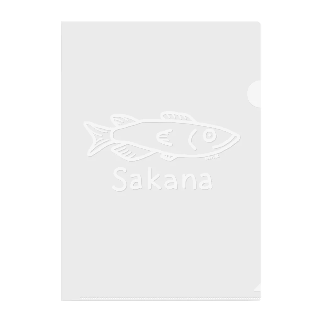 MrKShirtsのSakana (魚) 白デザイン Clear File Folder