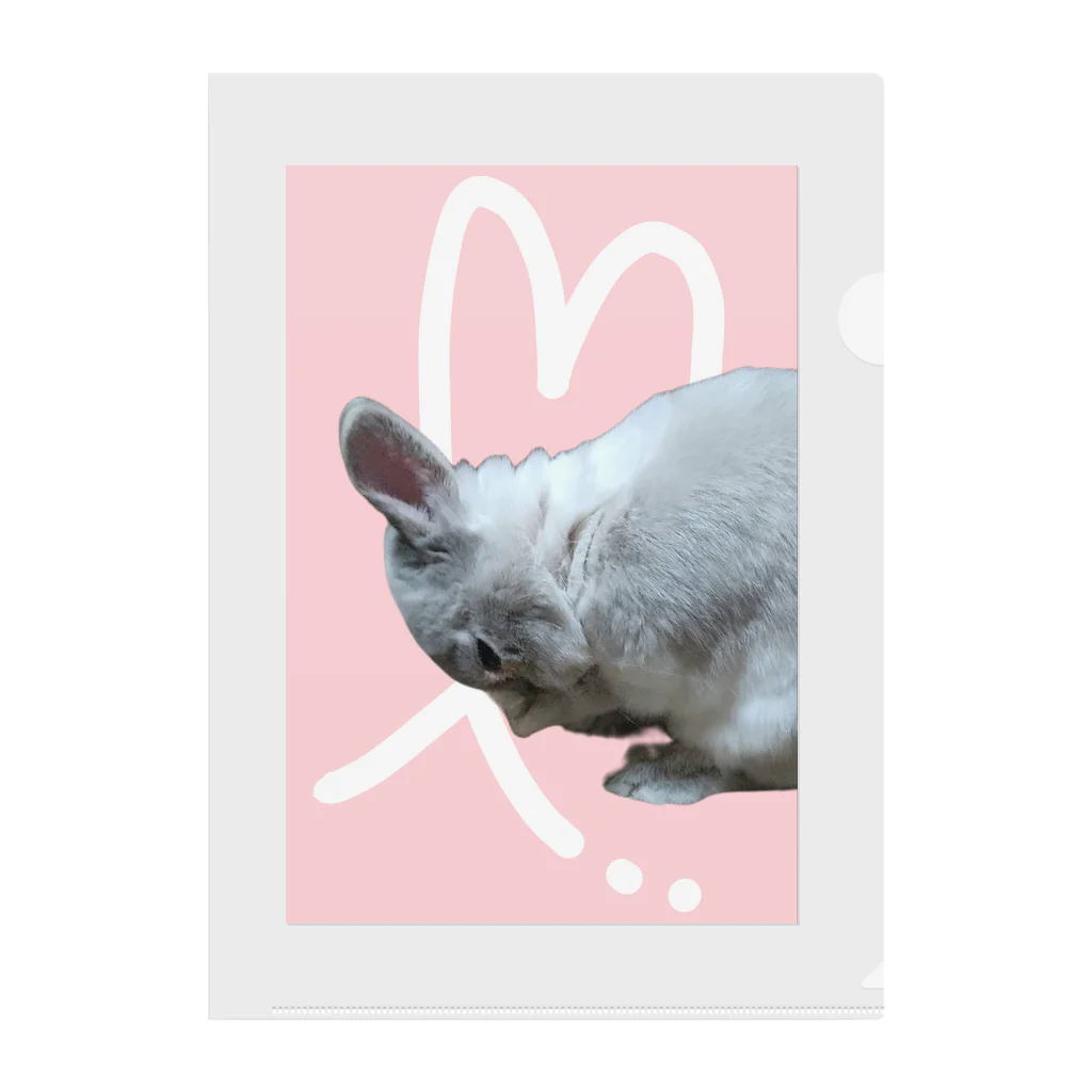 ぽぽこ🐰SHOPのくしくしバニラたん. ハートver Clear File Folder