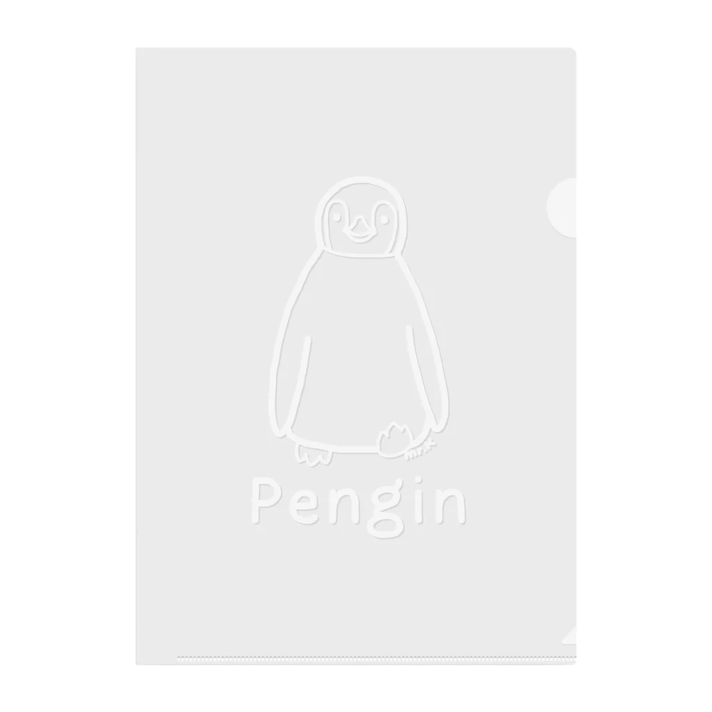 MrKShirtsのPengin (ペンギン) 白デザイン Clear File Folder