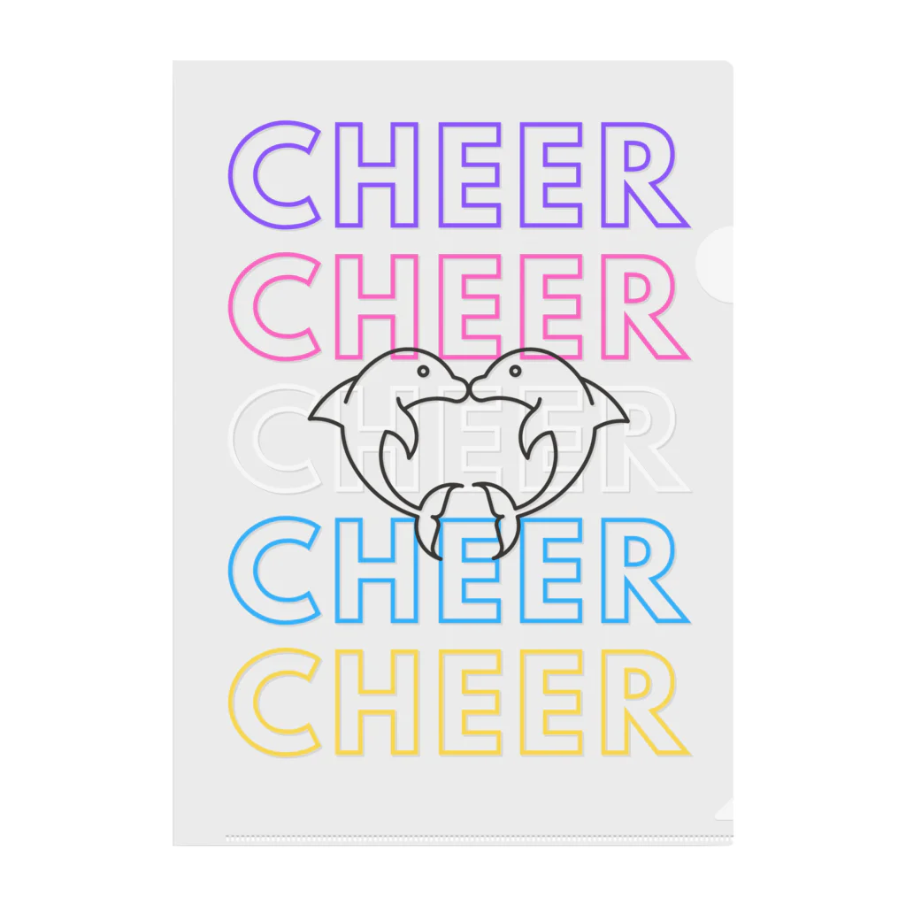 チアグッズショップ CHEER POINTのCHEERCHEERシリーズ（ドルフィン） Clear File Folder